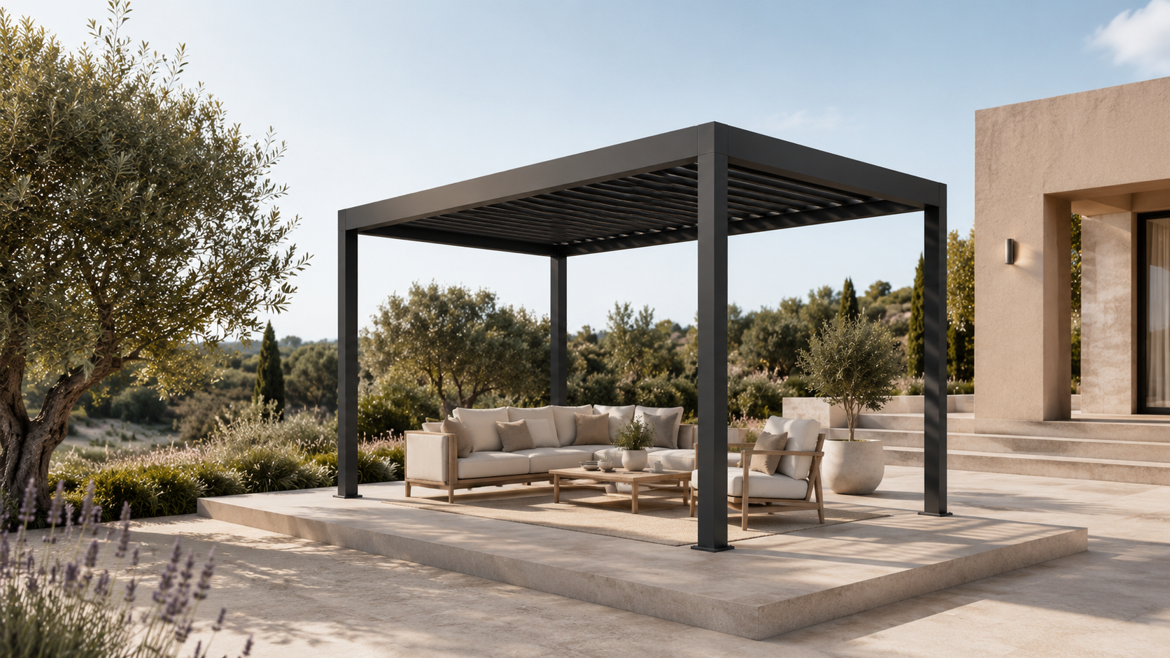 AirCube Pure Lageraktion: sofort verfügbare Lamellendach-Pergolen
